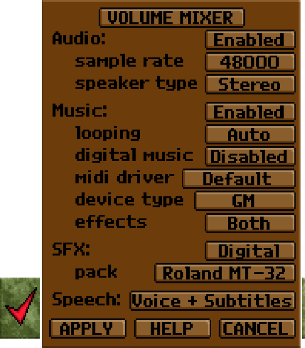 Audio Options